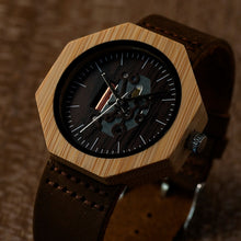Charger l'image dans la galerie, Montre en bois Pentagone pour hommes - PLUSKUNDETAIL