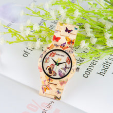Charger l'image dans la galerie, Montre en bois Butterfly