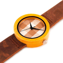 Charger l'image dans la galerie, Montre en bois Tissu