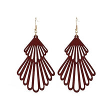 Charger l'image dans la galerie, Boucle d'oreilles Coquille en bois pour femmes - PLUSKUNDETAIL
