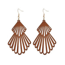 Charger l'image dans la galerie, Boucle d'oreilles Coquille en bois pour femmes - PLUSKUNDETAIL